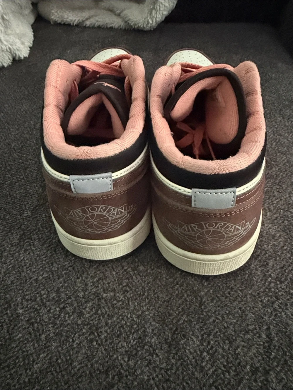 Jordan Low Top Sneakers in Brown, Cream & Pink never worn